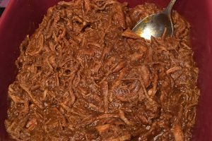 Pulled Pork with Laphroaig Barbecue Sauce. Photo ©2016, Mark Gillespie/CaskStrength Media.