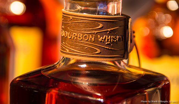 A bottle of Four Roses Single Barrel Bourbon.