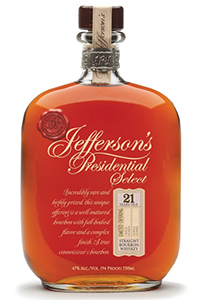 Jefferson's Presidential Select 21. Image courtesy Castle Brands/McLain & Kyne. 