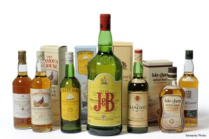 Tennants Auction Lot of 7 Bottles Signed by Former British Prime Ministers. Photo courtesy Tennants. 
