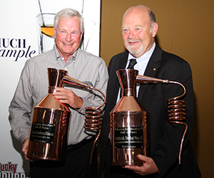 Kentucky Bourbon Hall of Fame 2013 inductees Tom Blincoe (L) and Fred Noe. Image ©2013 by Mark Gillespie. 