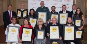 Winners of Whisky Magazine's 2014 U.S. Icons of Whisky Awards gather for a group photo following the awards ceremony at the Brown Hotel in Louisville on September 24, 2013. Photo ©2013 by CaskStrength Media.