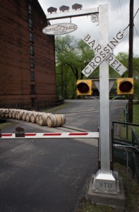 The "Barrel Crossing" at Buffalo Trace Distillery in Frankfort, Kentucky. Photo ©2011 by Mark Gillespie.