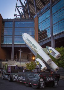 The Ardbeg Rocket on display at Lincoln Financial Field during the Philadelphia Whiskey & Fine Spirits Festival October 24, 2013. Photo ©2013 by Mark Gillespie.