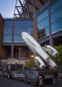 The Ardbeg Rocket on display at Lincoln Financial Field during the Philadelphia Whiskey & Fine Spirits Festival October 24, 2013. Photo ©2013 by Mark Gillespie. 