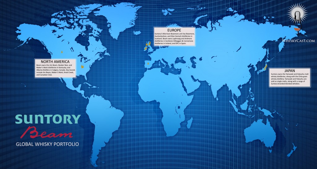The combined Suntory and Beam whisky portfolio. Graphic ©2014 by Mark Gillespie.