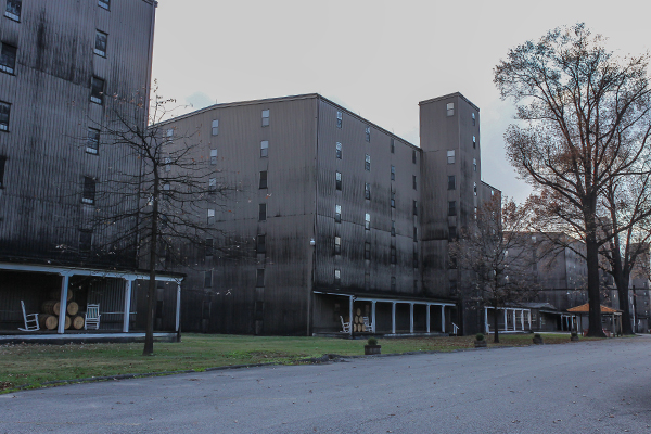 Maturation warehouses along the main road through the Stitzel-Weller Distillery complex in Shively, a Louisville suburb. Photo ©2011 by Mark Gillespie. 