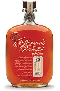 Jefferson's Presidential Select 25 Year Old Bourbon. Image courtesy McLain & Kyne.