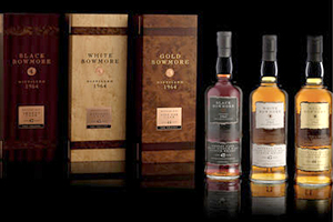 The Bowmore Trilogy series that went for £16,250 at Bonhams on February 26, 2014. Image courtesy Bonhams. 