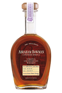 Abraham Bowman Double Barrel Bourbon. Image courtesy A. Smith Bowman Distillery. 