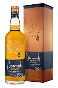 The new packaging for Benromach 10. Image courtesy Gordon & MacPhail.