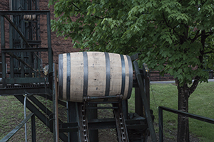 The barrel conveyor belt at Buffalo Trace Distillery. Image ©2011 by Mark Gillespie. 
