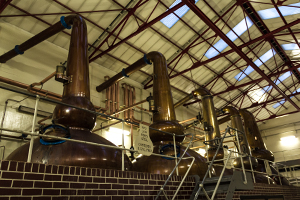 The stills at Diageo's Mortlach Distillery in Speyside. Photo ©2013 by Mark Gillespie. 