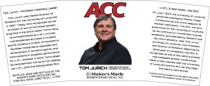 The label for a commemorative Maker's Mark bottle honoring University of Louisville athletic director Tom Jurich. Image courtesy Maker's Mark/TTBOnline.gov.