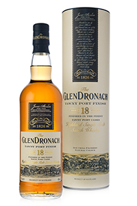 GlenDronach 18-Year-Old Tawny Port Finish Single Malt Scotch Whisky. Image courtesy GlenDronach Distillery.