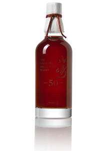 This Yamazaki 50-year-old whisky brought a high bid of $33,190 at Bonhams in Hong Kong August 15, 2014. Image courtesy Bonhams. 