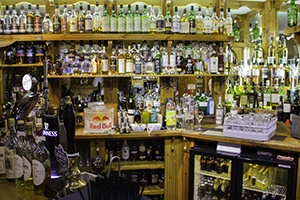 The whisky bar at the Dornoch Castle Hotel in Scotland. Photo ©2014 by Mark Gillespie.