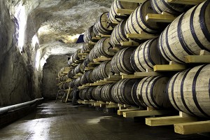 One of Mackmyra's warehouses in a former mine 50 metres underground. Photo ©2014 by Mark Gillespie.