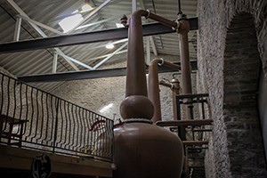 The pot stills at Woodford Reserve Distillery in Versailles, Kentucky. Photo ©2011 by Mark Gillespie. 