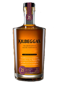 Kilbeggan 21 Year Old Irish Whiskey. Image courtesy Kilbeggan/Beam Suntory.