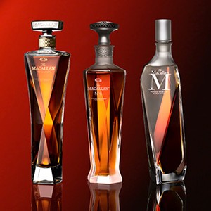 The Macallan 1824 Masters Series, with the new Reflexion (L) and No. 6 (C) joining the range with The Macallan M (R). Image courtesy Edrington.