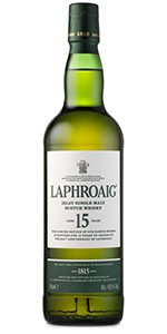 Laphroaig 15 Year Old Islay Single Malt Scotch Whisky. Image courtesy Laphroaig/Beam Suntory.