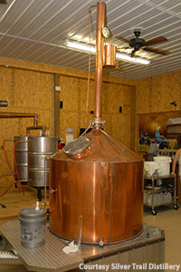 The Revenoor Stills-built still that exploded at Silver Trail Distillery on April 24, 2015. Photo courtesy Silver Trail Distillery.
