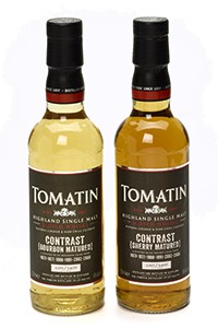 The 2-bottle Tomatin Contrast Highland Single Malt set. Image courtesy Tomatin.