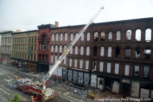 Louisville firefighters at the scene of the Whiskey Row fire July 7, 2015. Photo courtesy Fred Minnick.