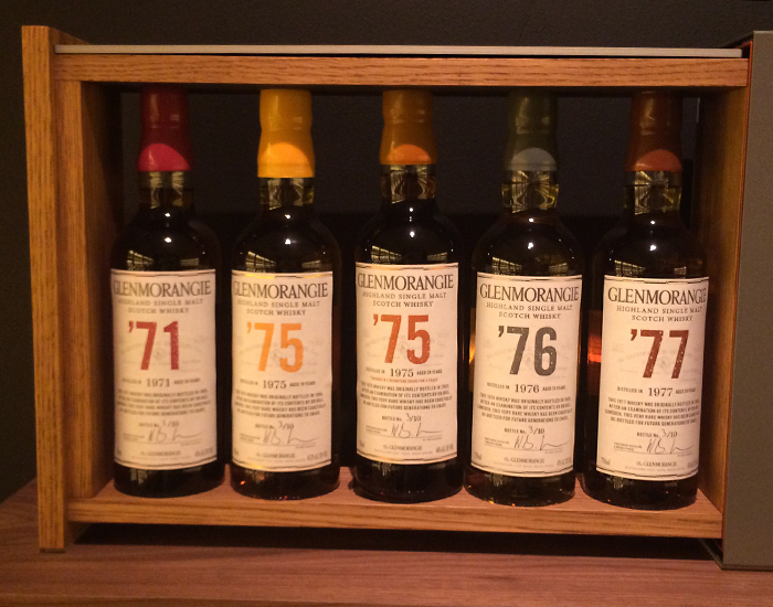 The Glenmorangie 1970's Collection. Photo ©2015 by Mark Gillespie. 