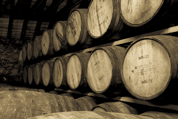 Barrels of Scotch Whisky maturing at Glenmorangie Distillery in Tain, Scotland. Photo ©2012 by Mark Gillespie.