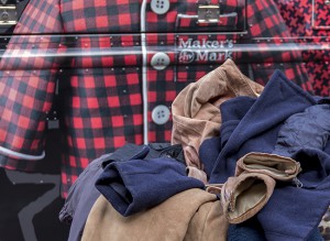 Coats donated during the Maker's Mark "Give Cozy, Get Cozy" coat drive in Philadelphia December 13, 2015. Photo ©2015 by Mark Gillespie.