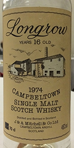 Longrow 1974 Single Malt. Photo ©2015 by Mark Gillespie.