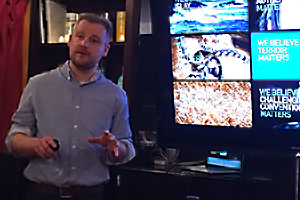 Bruichladdich head distiller Adam Hannett at a media tasting March 1, 2016 in New York City. Photo ©2016 by Mark Gillespie.