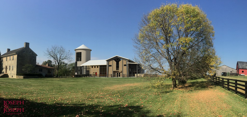 An architect's rendering of the planned Luxco distillery in Bardstown, Kentucky,. Image courtesy Luxco.