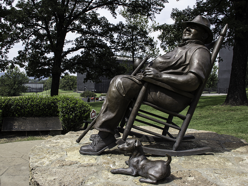 The statue of Booker Noe at the Jim Beam Distillery in Clermont, Kentucky. Photo ©2012, Mark Gillespie/CaskStrength Media.