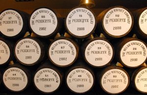 Barrels of whisky at Penderyn Distillery in Wales. Photo courtesy The Welsh Whisky Company.