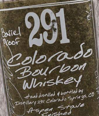 The label for 291 Colorado Bourbon. Photo ©2016, Mark Gillespie/CaskStrength Media.