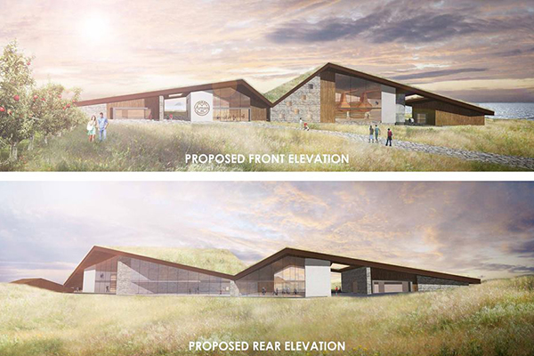 Architect's renderings of the new Lagg Distillery on the Isle of Arran. Images courtesy Isle of Arran and Denham/Benn Architects.