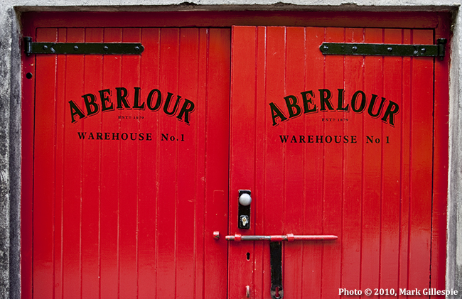 Warehouse #1 at Aberlour Distillery in Aberlour, Scotland.