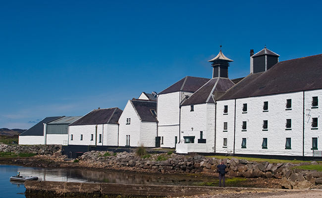 Laphroaig Distillery on the Isle of Islay in Scotland.