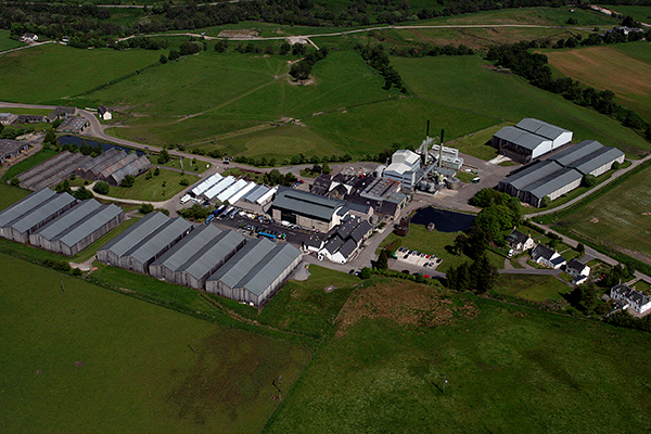 An aerial view of the Glenlivet Distillery following its 2010 expansion. Photo ©2010 by Mark Gillespie.
