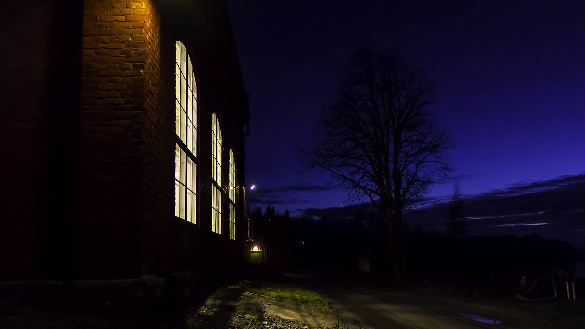Sweden's Box Distillery at dusk. Photo ©2014 by Mark Gillespie.