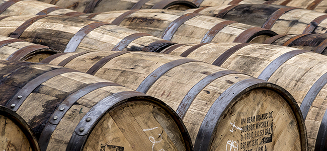 Barrels at the Jim Beam Distillery in Clermont, Kentucky, Photo ©2013 by Mark Gillespie.
