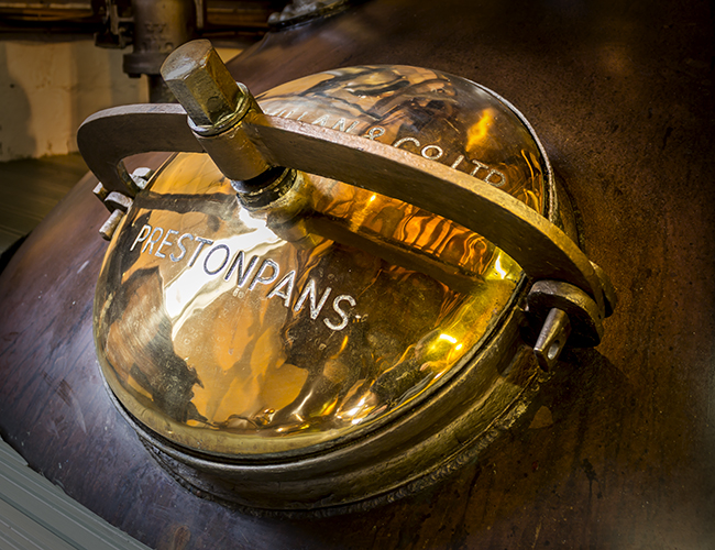 One of the stills at Bruichladdich, named "Highly Commended" in the Distiller of the Year category in Scotland's Icons of Whisky Awards. Photo ©2011 by Mark Gillespie.