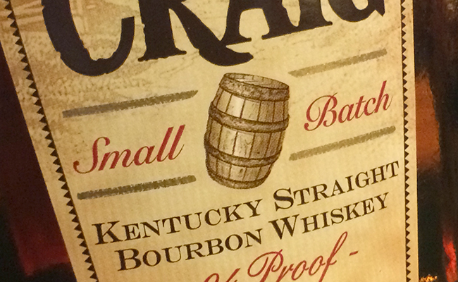 The Elijah Craig Small Batch Bourbon label. Photo ©2016 by Mark Gillespie.