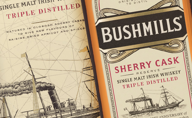 Bushmills Steamship Collection Sherry Cask Reserve. Image courtesy Bushmills.