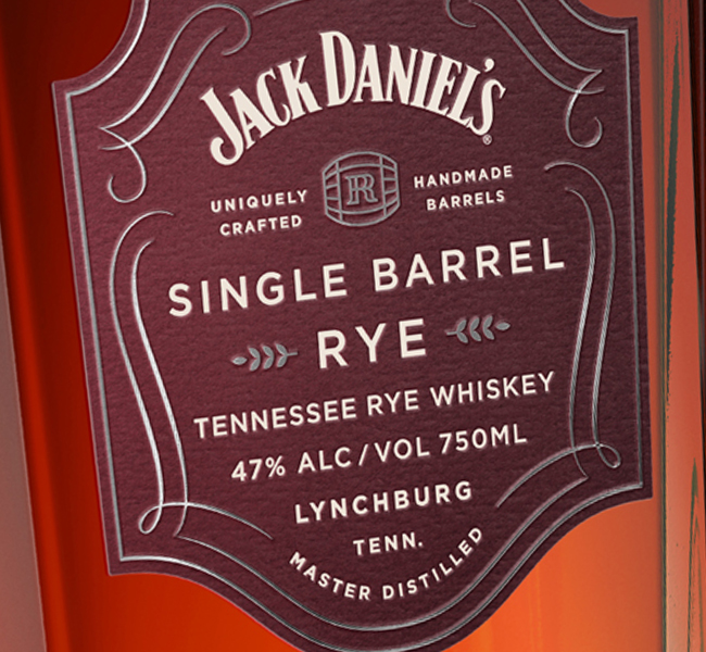 Jack Daniel's Single Barrel Rye. Image courtesy Jack Daniel's/Brown-Forman.