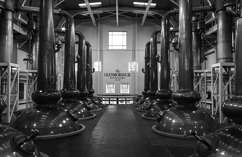 The stills at Glenmorangie Distillery in Scotland. Photo ©2012, Mark Gillespie/CaskStrength Media.