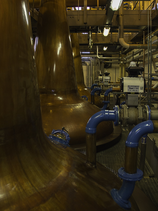 The stills at Macduff Distillery in Scotland. Photo ©2014, Mark Gillespie/CaskStrength Media.